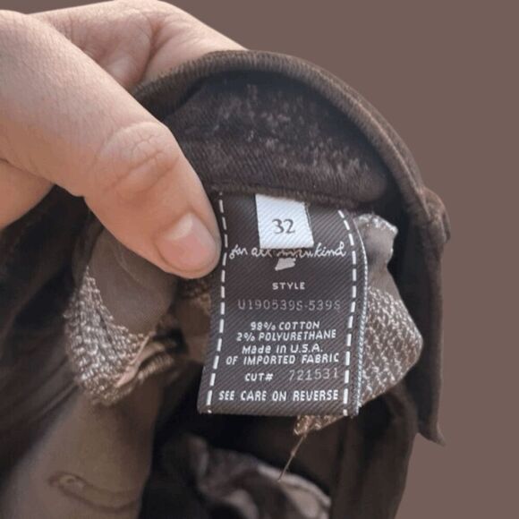 Vintage Y2K 7 For All Mankind Brown Sueded Straight Leg Pants Size 32 - Picture 4 of 4